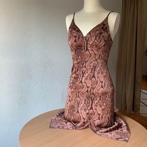 Express Snake Print Strapped Dress